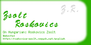 zsolt roskovics business card